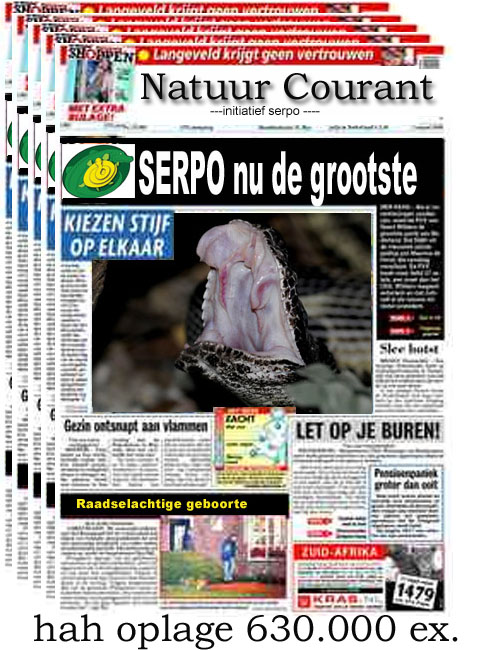 natuur courant, een hah uitgave over natuur en groene uitjes in Zuid-Holland. Oplage 630.000 ex.